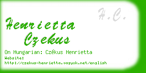 henrietta czekus business card